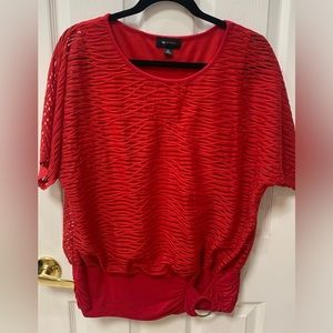 AB Studio red blouse size medium